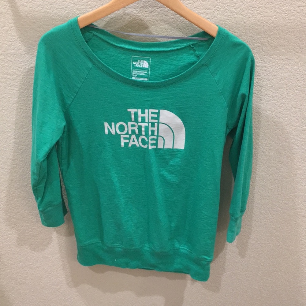 Off the shoulder North Face sweatshirt
